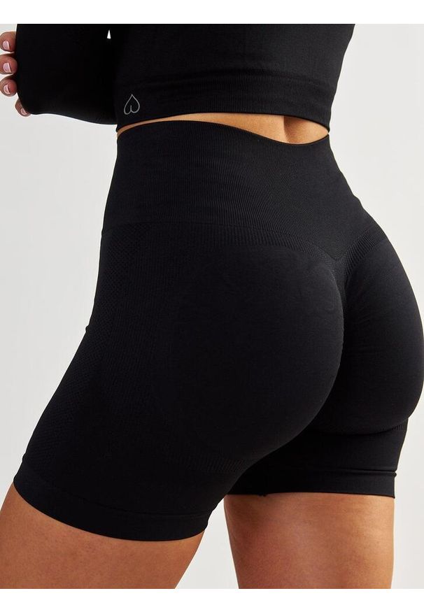 BESHAPED - Szorty fitness damskie Beshaped Power Up! Modelujące. Kolor: czarny. Materiał: nylon. Sport: fitness