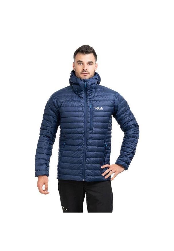 Kurtka męska trekkingowa Rab Microlight Alpine-Deep Ink-Denim m. Kolor: niebieski. Materiał: denim