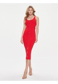 MICHAEL Michael Kors Sukienka dzianinowa MR4822C33D Czerwony Slim Fit. Kolor: czerwony. Materiał: wiskoza #1