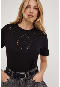 Answear Lab t-shirt bawełniany kolor czarny. Kolor: czarny. Materiał: bawełna. Wzór: gładki. Styl: wakacyjny #1
