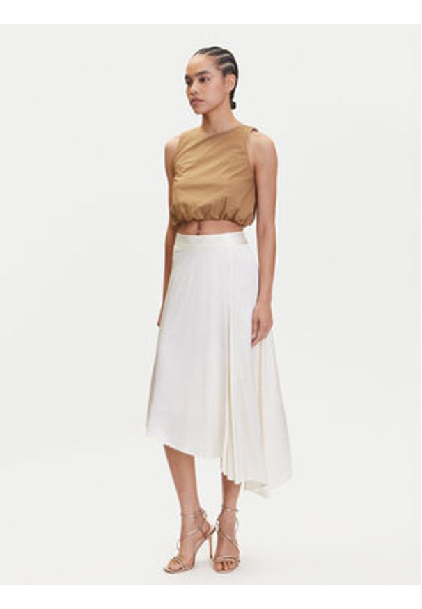 Marella Top Chiatta 2515161132 Brązowy Regular Fit. Kolor: brązowy. Materiał: bawełna