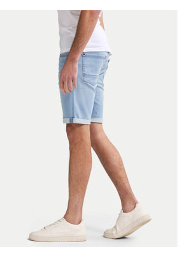 Petrol Industries Szorty jeansowe M-ROS-SHO001 Niebieski Slim Fit. Kolor: niebieski. Materiał: bawełna