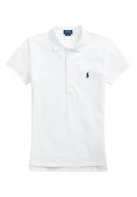 Polo Ralph Lauren Polo 211870245001 Biały Slim Fit. Typ kołnierza: polo. Kolor: biały. Materiał: bawełna #4