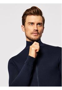 Selected Homme Kardigan Berg 16074688 Granatowy Regular Fit. Kolor: niebieski. Materiał: bawełna