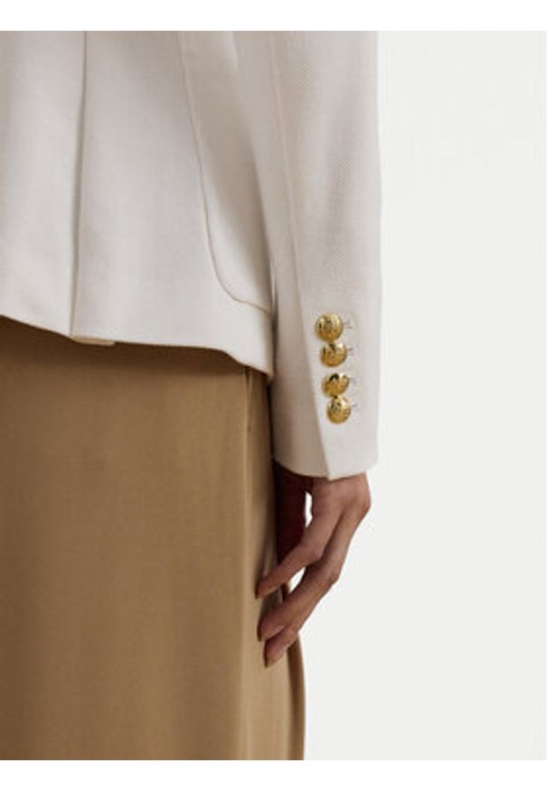 Lauren Ralph Lauren Marynarka Spsu20 200797305 Biały Regular Fit. Kolor: biały. Materiał: bawełna