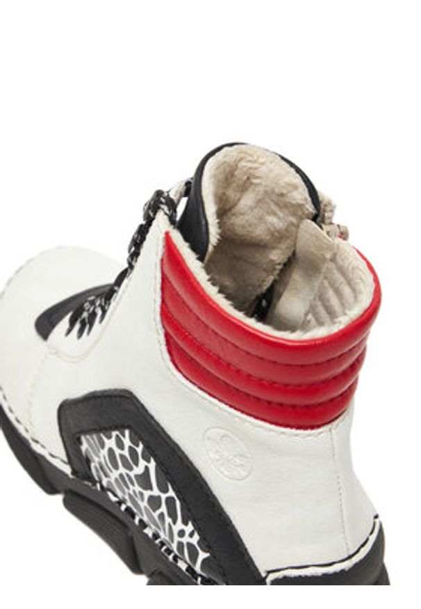 Rieker Trzewiki 45904-60 Biały. Kolor: biały. Materiał: materiał, syntetyk