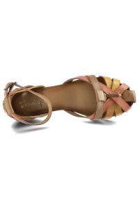 Pomarańczowe Sandały Maciejka Damskie Stylowe Buty. Zapięcie: sprzączka. Kolor: pomarańczowy. Materiał: skóra. Sezon: lato. Obcas: na obcasie. Styl: elegancki. Wysokość obcasa: niski #8