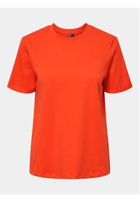 Pieces T-Shirt Ria 17086970 Czerwony Regular Fit. Kolor: czerwony. Materiał: bawełna