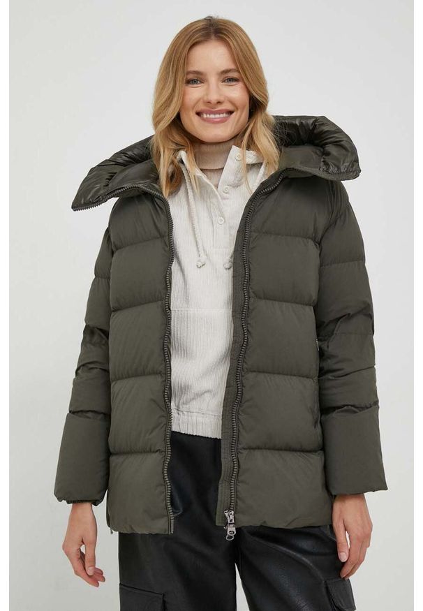 Hetrego kurtka puchowa Sloan damska kolor zielony zimowa. Kolor: zielony. Materiał: puch. Sezon: zima