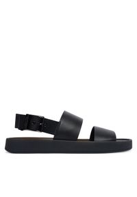 Calvin Klein Sandały Webbing Back Strap HM0HM02095 Czarny. Kolor: czarny. Materiał: skóra #1