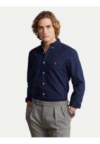 Polo Ralph Lauren Koszula 710767828003 Granatowy Slim Fit. Typ kołnierza: polo. Kolor: niebieski. Materiał: bawełna