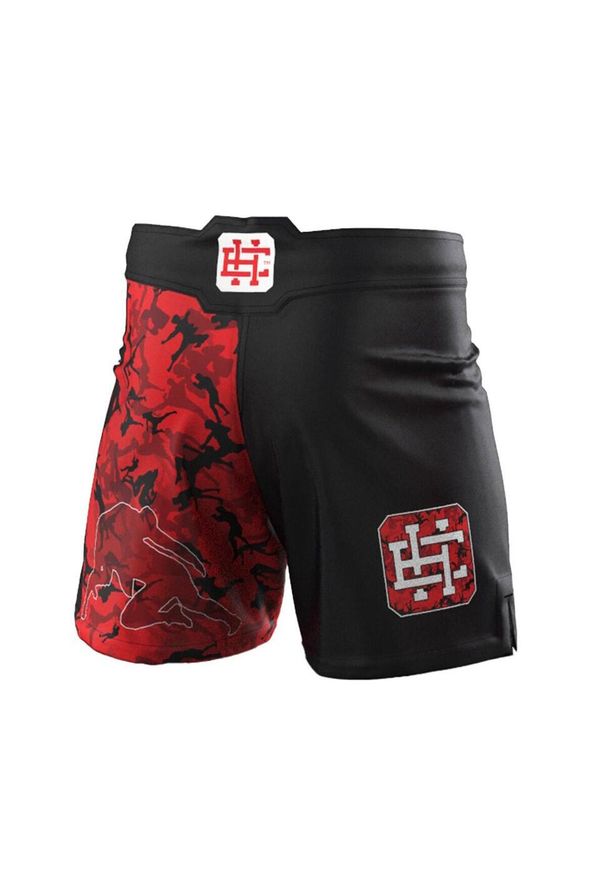 Spodenki Sportowe Męskie na trening i siłownię EXTREME HOBBY RED WARRIOR. Kolor: czarny. Materiał: poliester, elastan. Sport: fitness