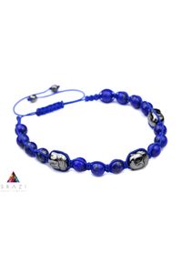 Brazi Druse Jewelry - Bransoletka Męska Lapis Lazuli Budda. Wzór: kolorowy. Kamień szlachetny: lapis lazuli