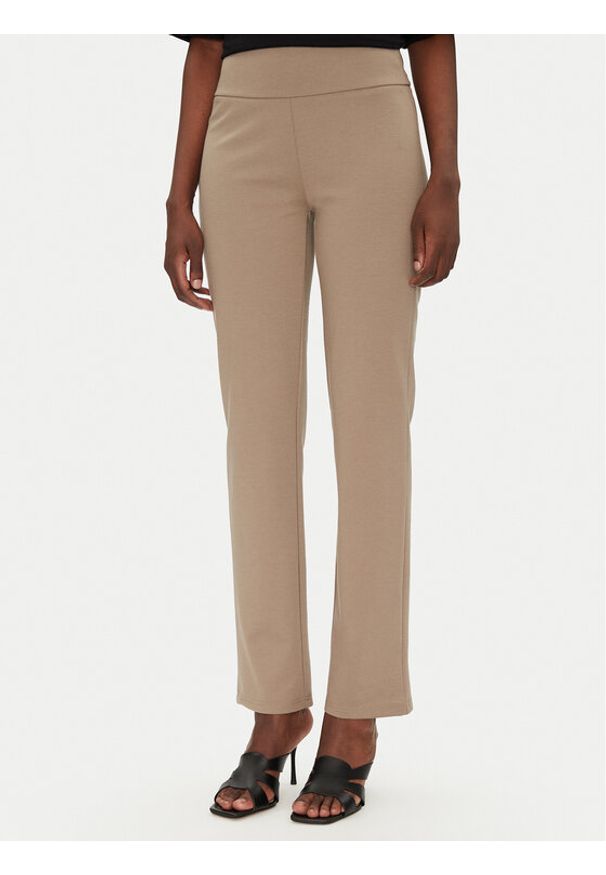 Fransa Spodnie materiałowe 20615363 Beżowy Regular Fit. Kolor: beżowy. Materiał: syntetyk