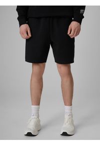 4f - 4F Spodenki dresowe męskie - czarne S. Kolor: czarny. Materiał: dresówka #2