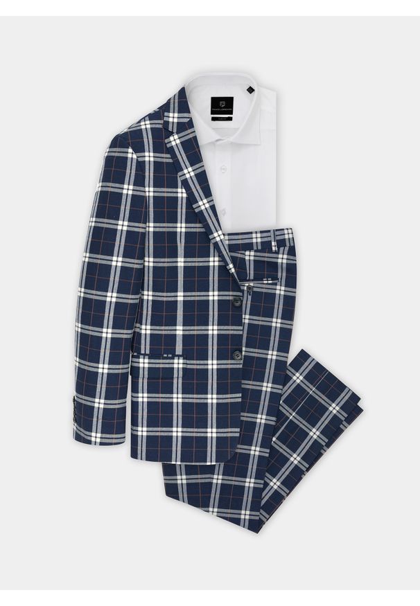 Pako Lorente - PAKO LORENTE – Spodnie męskie garniturowe P21SF-6G-062-G-S. Materiał: poliester, len, wiskoza, elastan