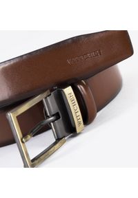 Wittchen - Męski pasek ze skóry klasyczny. Kolor: brązowy. Materiał: skóra. Wzór: aplikacja, gładki. Styl: klasyczny #5