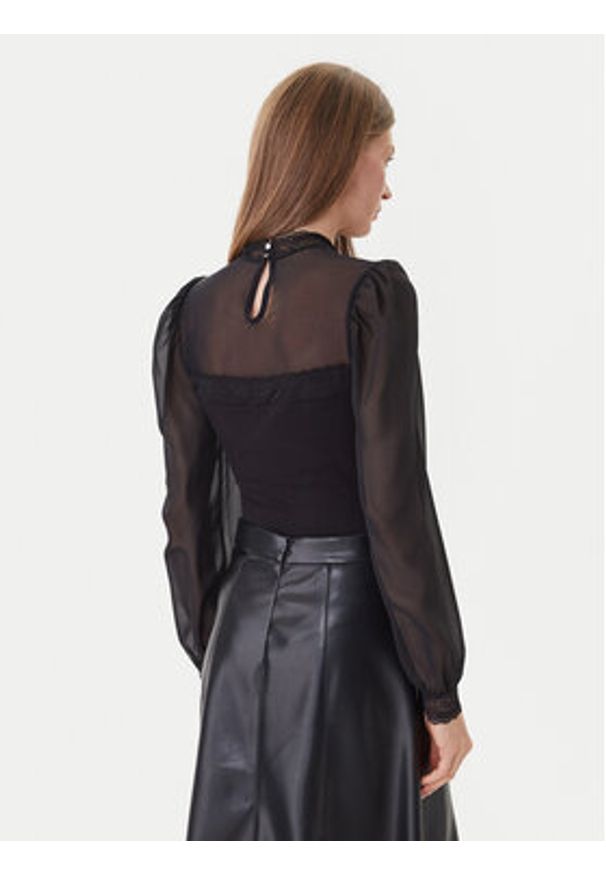 Morgan Body 251-TWIST Czarny Slim Fit. Kolor: czarny. Materiał: wiskoza