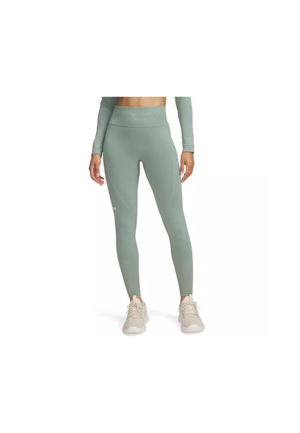 Damskie legginsy bezszwowe Under Armour. Kolor: zielony, biały, wielokolorowy. Sport: fitness