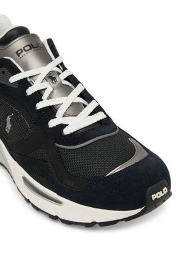 Polo Ralph Lauren Sneakersy 809P07293003 Czarny. Kolor: czarny. Materiał: skóra, zamsz