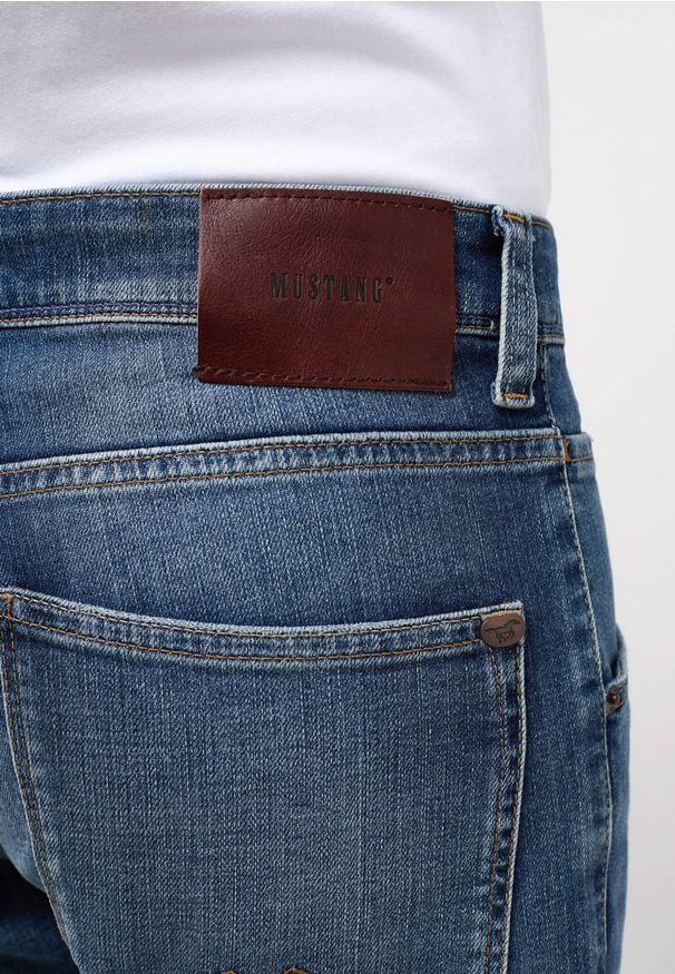 Męskie Spodnie jeansowe Mustang Style Washington Straight Denim Blue 1016618 5000 313