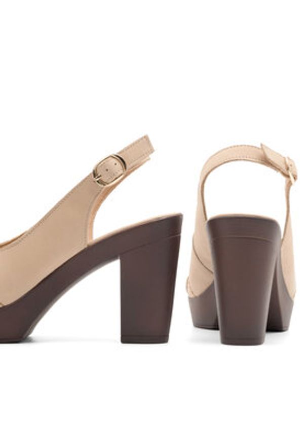 Lasocki Sandały POLTA EST-2025-12 Beżowy. Kolor: beżowy. Materiał: nubuk, skóra