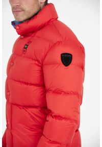 Blauer USA - BLAUER Czerwona puchowa kurtka męska FLETCHER, Rozmiar XL. Kolor: czerwony. Materiał: puch #3