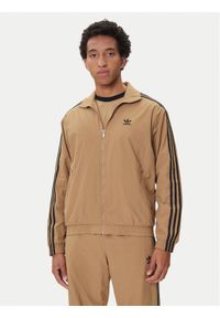 Adidas - adidas Bluza adicolor Woven Firebird JY1333 Beżowy Loose Fit. Kolor: beżowy. Materiał: syntetyk