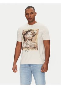 Guess T-Shirt M5GI41 KBW41 Écru Regular Fit. Kolor: kremowy. Materiał: bawełna #1