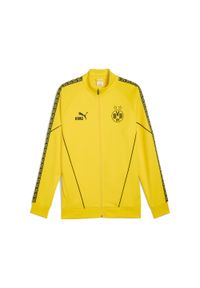 Puma - Męska kurtka Borussia Dortmund KING Anthem PUMA Faster Yellow Black. Kolor: czarny, wielokolorowy, żółty. Sport: bieganie