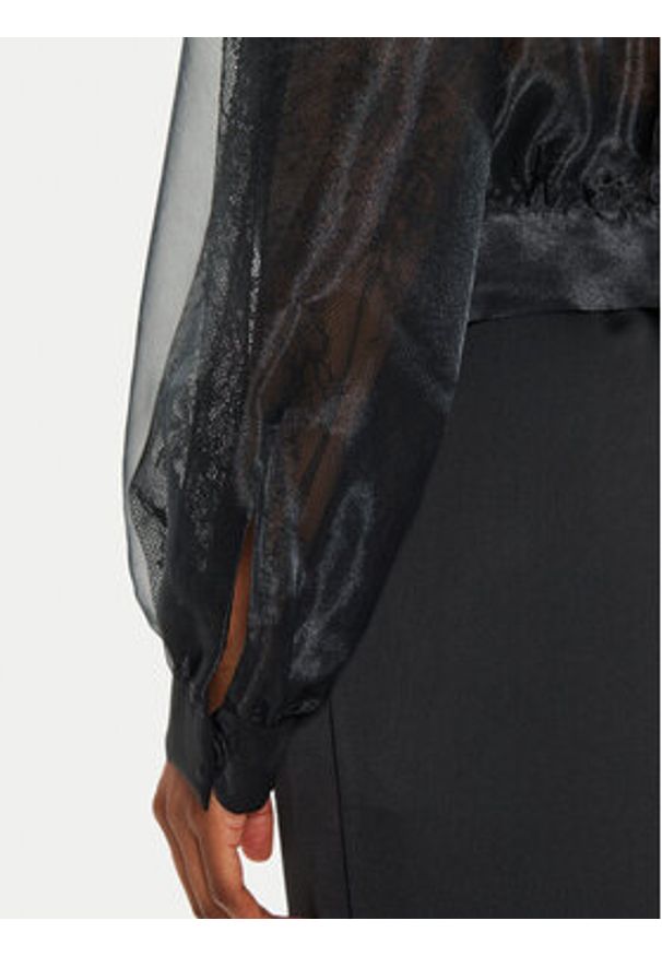 TwinSet - TWINSET Bluza 241TP2020 Czarny Loose Fit. Kolor: czarny. Materiał: syntetyk