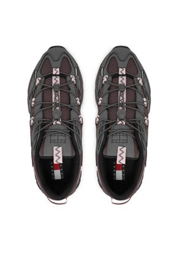 Tommy Jeans Sneakersy Tjw Outdoor Runner EN0EN02926 Szary. Kolor: szary. Materiał: skóra. Sport: outdoor