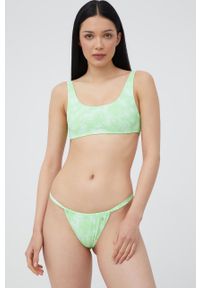 only - Only biustonosz kąpielowy Amanda kolor zielony miękka miseczka. Kolor: zielony. Materiał: dzianina #5