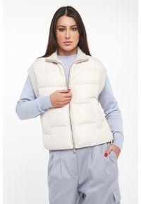 Kamizelka damska wełniana z naturalnym pierzem PESERICO. Materiał: wełna #1
