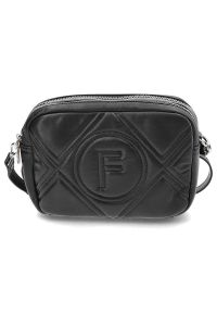 Torebka damska Filippo, z podwójną komorą i regulowanym paskiem, czarna, TD0382/22 BK. Kolor: czarny. Wzór: gładki. Materiał: skórzane. Styl: casual, elegancki #4