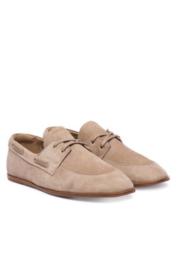 Calvin Klein Półbuty Ess Boatshoe Suede HW0HW03290 Szary. Kolor: szary. Materiał: skóra, zamsz