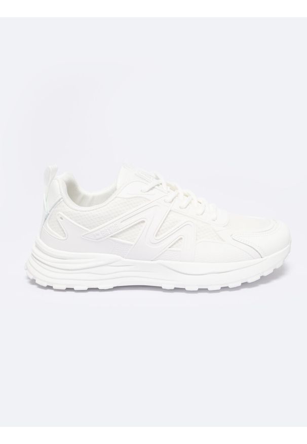 Big-Star - Sneakersy damskie białe NN274A084 101. Okazja: na co dzień. Kolor: biały. Materiał: materiał. Szerokość cholewki: normalna
