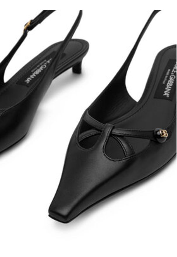 DOLCE & GABBANA - Dolce&Gabbana Czółenka CG0811 A1953 Czarny. Kolor: czarny. Materiał: skóra