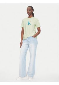 Calvin Klein Jeans T-Shirt Hero LV047B865G Beżowy Regular Fit. Kolor: beżowy. Materiał: bawełna