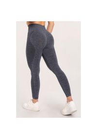 GYM GLAMOUR - Legginsy fitness damskie Gym Glamour seamless. Kolor: szary. Sport: fitness