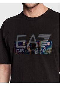 EA7 Emporio Armani T-Shirt 6LPT28 PJ3BZ 1200 Czarny Regular Fit. Kolor: czarny. Materiał: bawełna