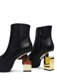 United Nude Botki Cubist Bootie 109430116 Czarny. Kolor: czarny. Materiał: skóra #6
