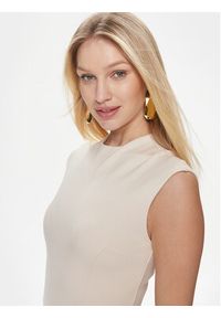 Guess Sukienka codzienna Sl Val W4RK48 KC1M0 Beżowy Bodycon Fit. Okazja: na co dzień. Kolor: beżowy. Materiał: wiskoza. Typ sukienki: bodycon, proste. Styl: casual #5