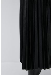 TwinSet - Twinset - Sukienka. Kolor: czarny. Materiał: materiał. Długość rękawa: długi rękaw. Typ sukienki: rozkloszowane, plisowane #3