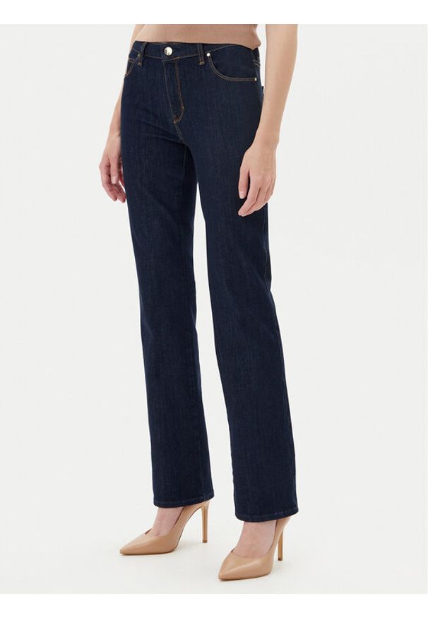 Guess Jeansy W5YA15 D5PW1 Granatowy Sexy Straight Fit. Kolor: niebieski