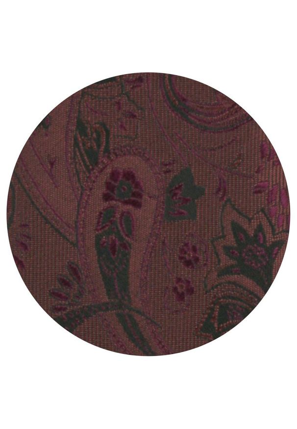 Krawat Męski - Angelo di Monti - Odcień Brązu, Paisley i Kwiaty. Kolor: beżowy, wielokolorowy, brązowy. Materiał: tkanina. Wzór: kwiaty, paisley. Styl: elegancki, wizytowy
