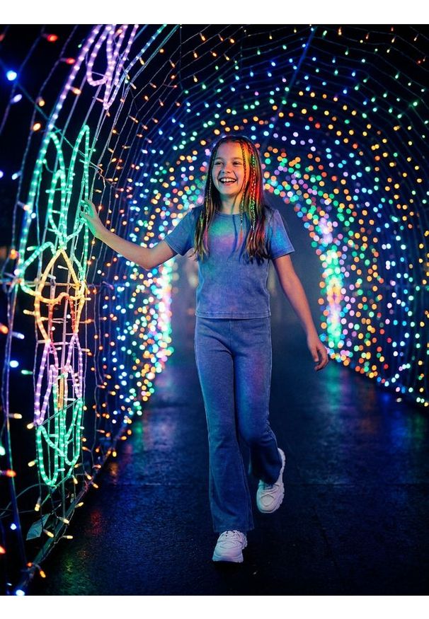 Sinsay - Prążkowane spodnie flare - niebieski. Kolor: niebieski. Materiał: prążkowany