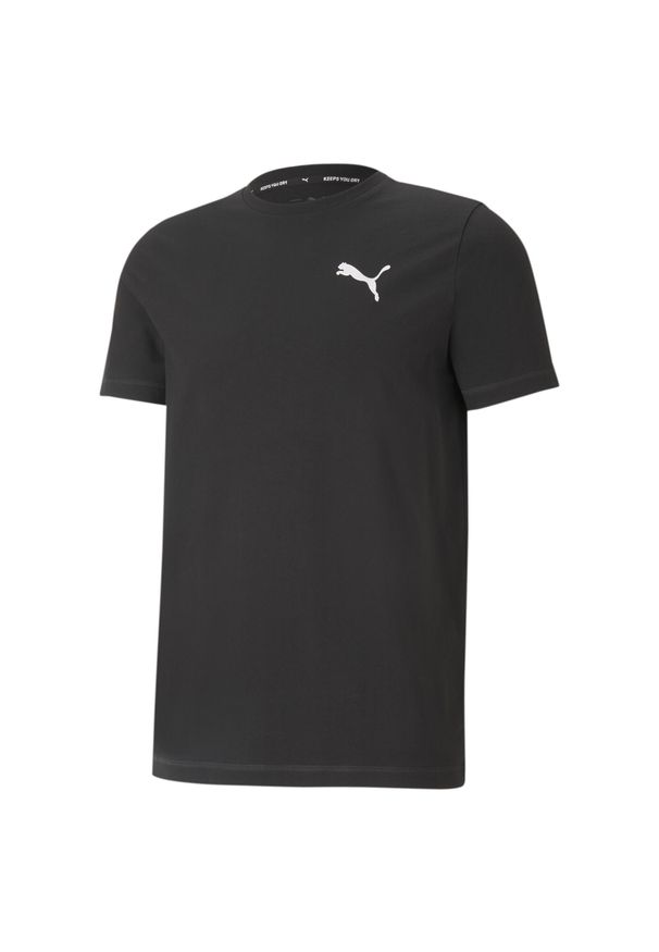 Koszulka sportowa męska Puma 58672601. Kolor: czarny. Materiał: bawełna, poliester. Długość rękawa: krótki rękaw. Długość: krótkie