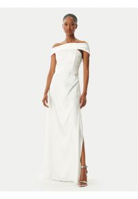 Rinascimento Sukienka wieczorowa CFC0123802003 Biały Regular Fit. Kolor: biały. Materiał: syntetyk. Styl: wizytowy #1