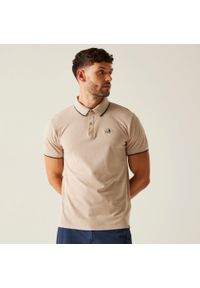 Regatta - Koszulka turystyczna polo męska Tadeo. Typ kołnierza: polo. Kolor: biały. Materiał: tkanina. Sport: turystyka piesza #1